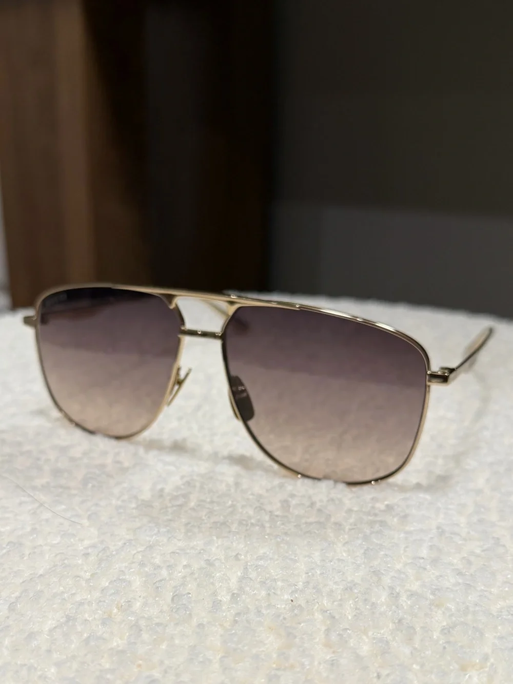 Gucci Gold Aviator Sunglasses
